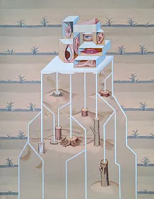 Kunstwerk von Maxwell Stephens, Managerial Class. Foto: Fred Dott