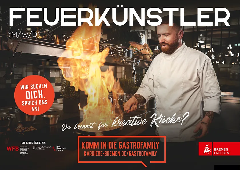 Feuer und Flamme für Fachkräfte: Die Werbekampagne. Foto: Gastrofamily