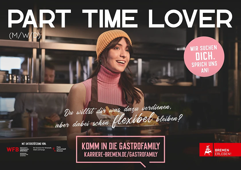 Die #Gastrofamily sucht auch Teilzeitkräfte. Foto: Gastrofamily