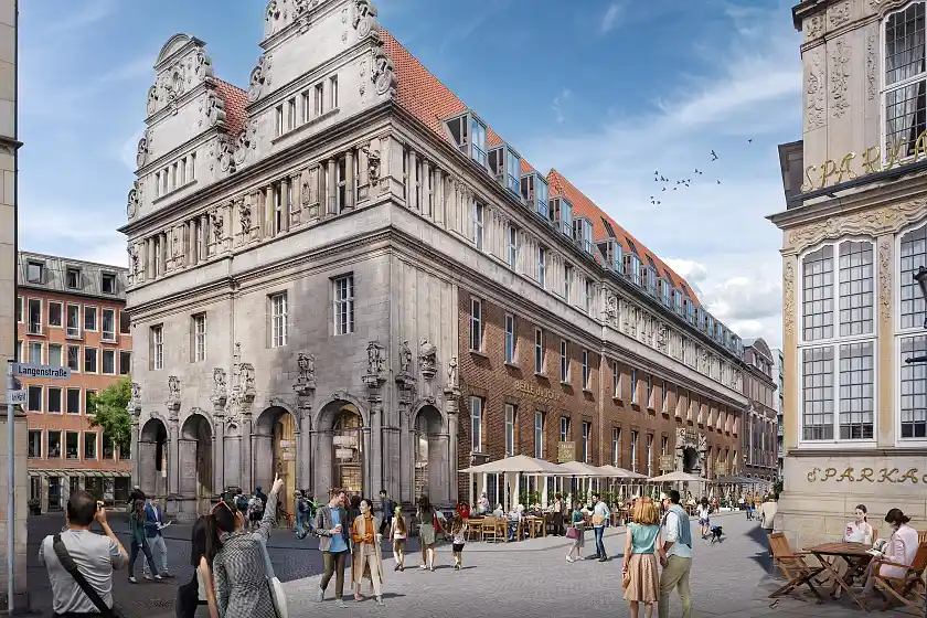 Visualisierung des Stadtmusikanten- und Literaturhauses nach dem Umbau. Foto: Joh. Jacobs & Co