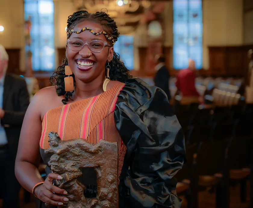 Hamira Kobusingye, Klimaaktivistin aus Uganda, wurde der 18. Bremer Solidaritätspreis verliehen. Foto: Senatspressestelle