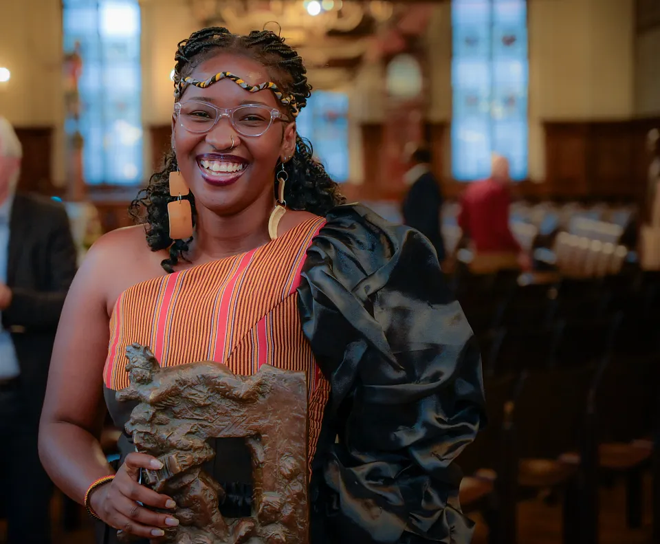 Hamira Kobusingye, Klimaaktivistin aus Uganda, wurde der 18. Bremer Solidaritätspreis verliehen. Foto: Senatspressestelle