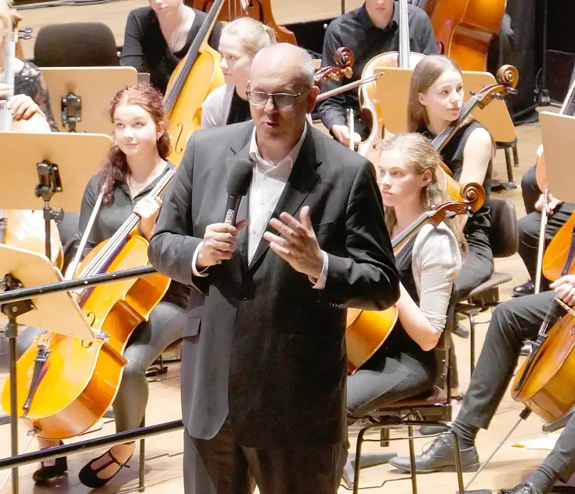 Bürgermeister und Kultursenator Andreas Bovenschulte gratulierte der Musikschule. Foto: Kulturressort