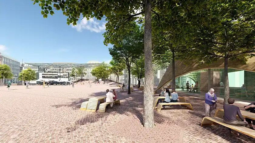 Einblick ins Grüne: Perspektiven im Hain. Foto: Wirtschaftsressorts