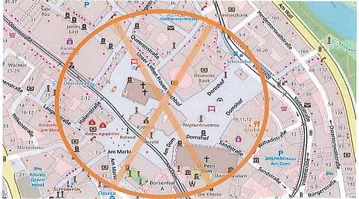 Feuerwerksverbotszone rund um das Bremer Rathaus.