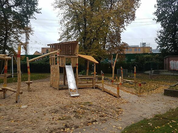 Der neu gestaltete Spielplatz Gustav-Deetjen-Allee. Foto: Sozialressort