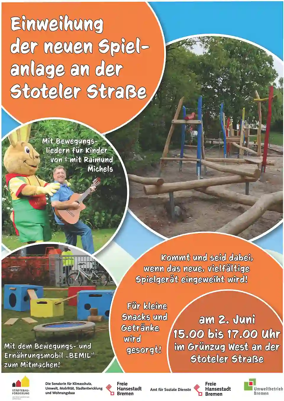 Die Einladung zur Eröffnung des Spielplatzes. Foto: Sozialressort