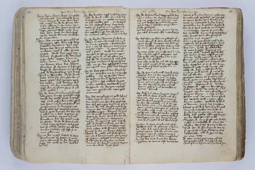 Blick in das Ratsdenkelbuch. Foto: Staatsarchiv