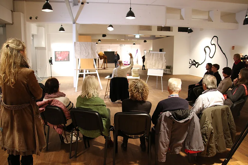 Performance während des Tages des Offenen Ateliers in Oktober 2023. Foto: Zentrum für Kunst