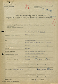 Unterlagen von Charles Gerber (1904-1960) aus dessen Entschädigungsverfahren.