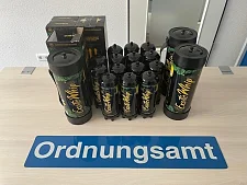 Das beschlagnahmte Lachgas. 