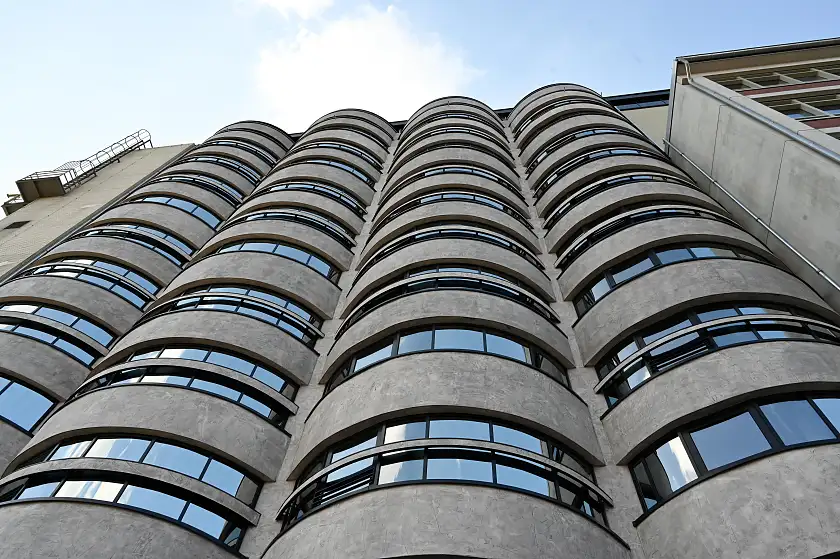 Das John & Will-Silo-Hotel im Kellogg Pier der Überseeinsel.