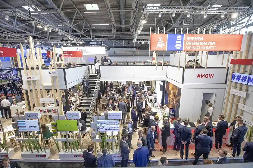 Auf dem Bremer Gemeinschaftsstand, den die WFB für die Senatorin für Wirtschaft, Häfen und Transformation organisiert, stellen 25 Unternehmen aus Bremen und Bremerhaven ihre Immobilienprojekte vor.