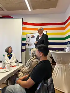 Bürgermeister Andreas Bovenschulte bei der Feier in Borgfeld. 