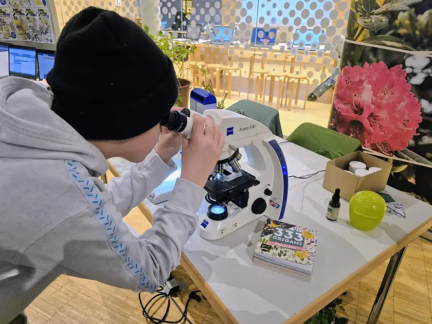 Kleines ganz groß – auf dem Mint-Tag kommen Schülerinnen und Schülern Geheimnissen auf die Spur. 