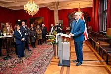 Bürgermeister Bovenschulte bei dem Empfang für das Konsulars-Korps. 