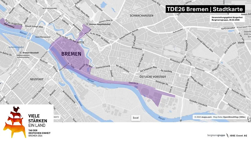 Lageplan der Veranstaltungsflächen. 