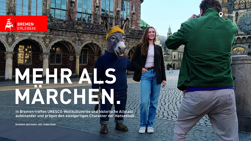 Mit einer neuen Werbekampagne wird die Tourismusstrategie Bremen 2030+ vermarktet. 