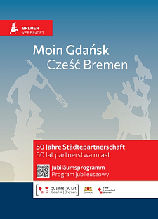 Das Plakat zum Jubiläum 50 Jahres Städtepartnerschaft Bremen-Danzig.