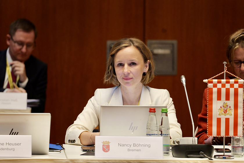 Staatsrätin Nancy Böhning während der Sitzung. 