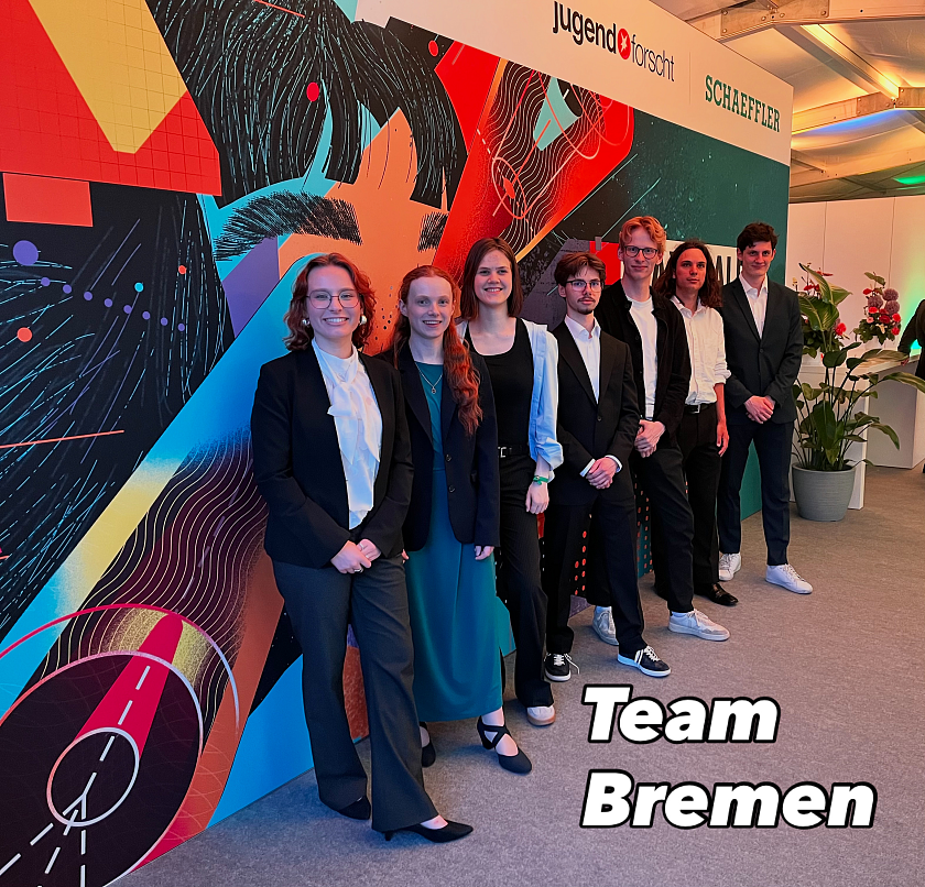 Das Team Bremen war beim Bundesfinale von Jugend forscht bei Schaeffler in Herzogenaurach sehr erfolgreich. 