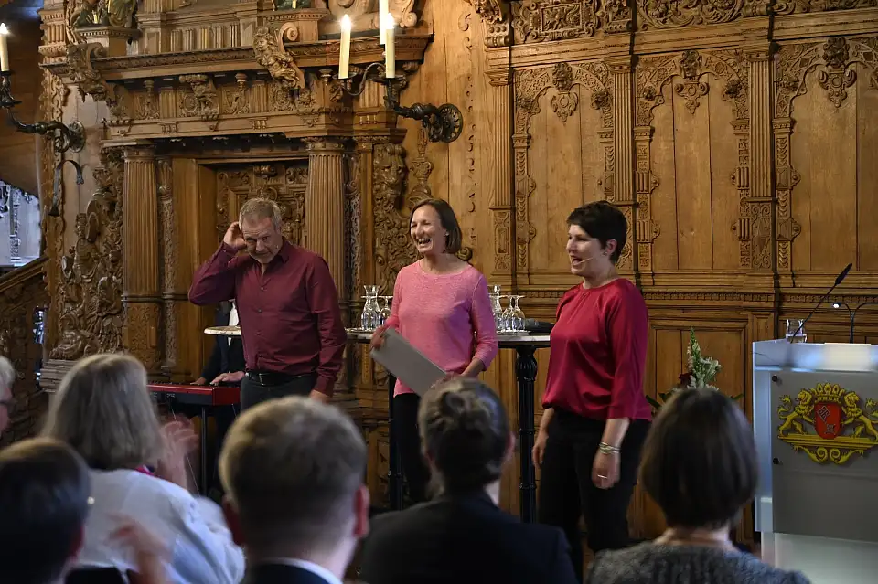 Für Unterhaltung sorgte Instant Impro - Improvisationstheater aus Bremerhaven. Foto: Senatspressestelle