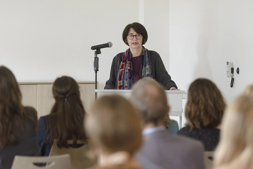 Senatorin Claudia Bernhard bei der heutigen Eröffnung Gewaltschutzambulanz am Klinikum Bremerhaven-Reinkenheide.