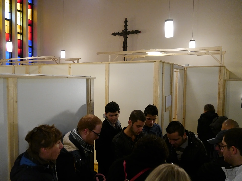 Besichtigung mit den neuen Bewohnern