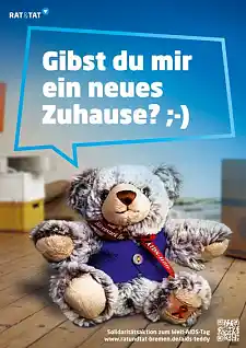 Am Welt-AIDS-Tag werden Spenden gesammelt und AIDS-Teddys verkauft