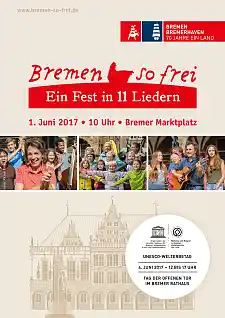 Das Plakat zum Mitsingfest und zum Welterbetag