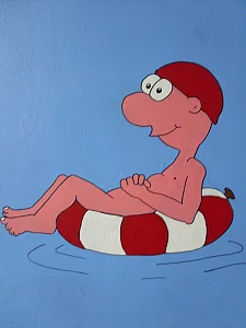 Abkühlung - Wandmalerei in einem Bremer Jugendfreizeitheim