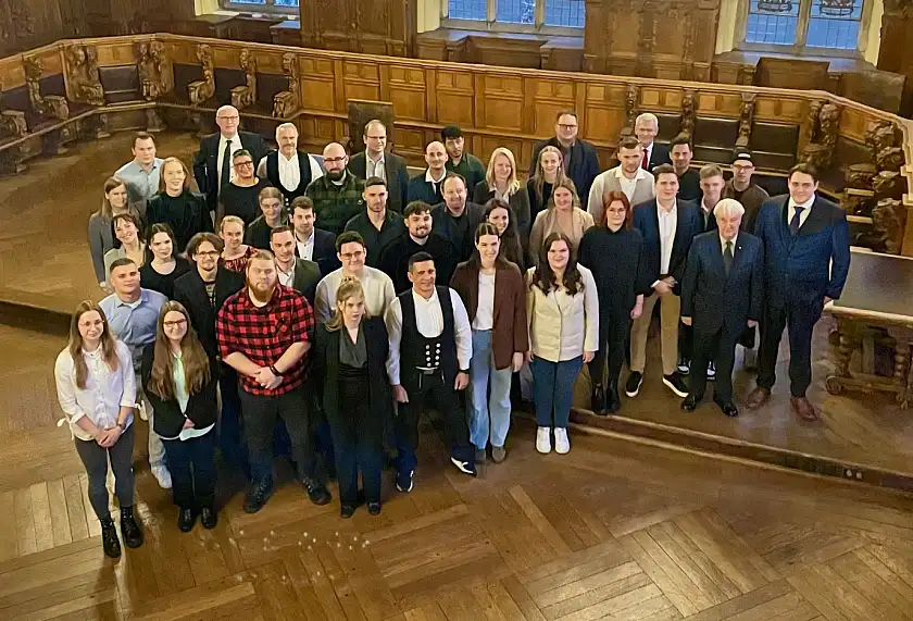 Ehrung der Handwerksbesten in der Oberen Rathaushalle. Foto: Finanzressort