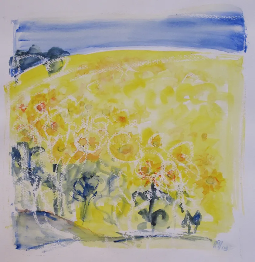 Jakobsweg – Mohnfeld Copyright: Heide Marie Voigt