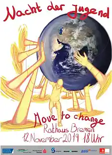 Das Plakat zur Nacht der Jugend unter dem Motto "move to change"