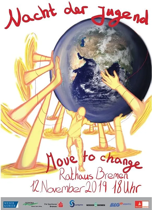 Das Plakat zur Nacht der Jugend unter dem Motto "move to change"