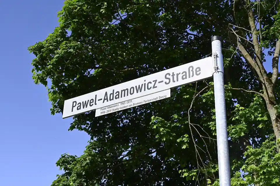 Die neue Pawel-Adamowicz-Straße im Ellener Hof in Bremen-Osterholz. Foto: Senatspressestelle