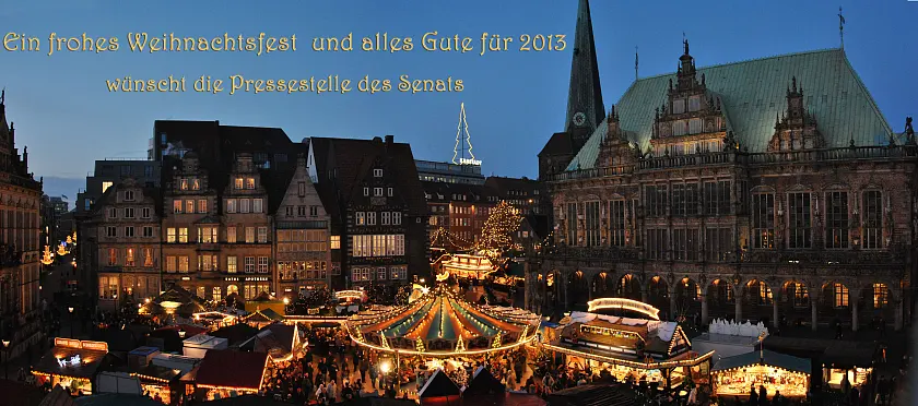 Weihnachtsgruß mit Rathaus