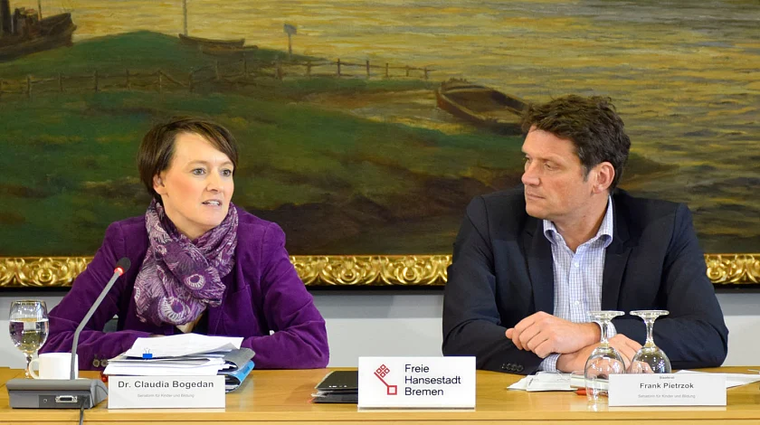 Senatorin Claudia Bogedan und Staatsrat Frank Pietrzok
