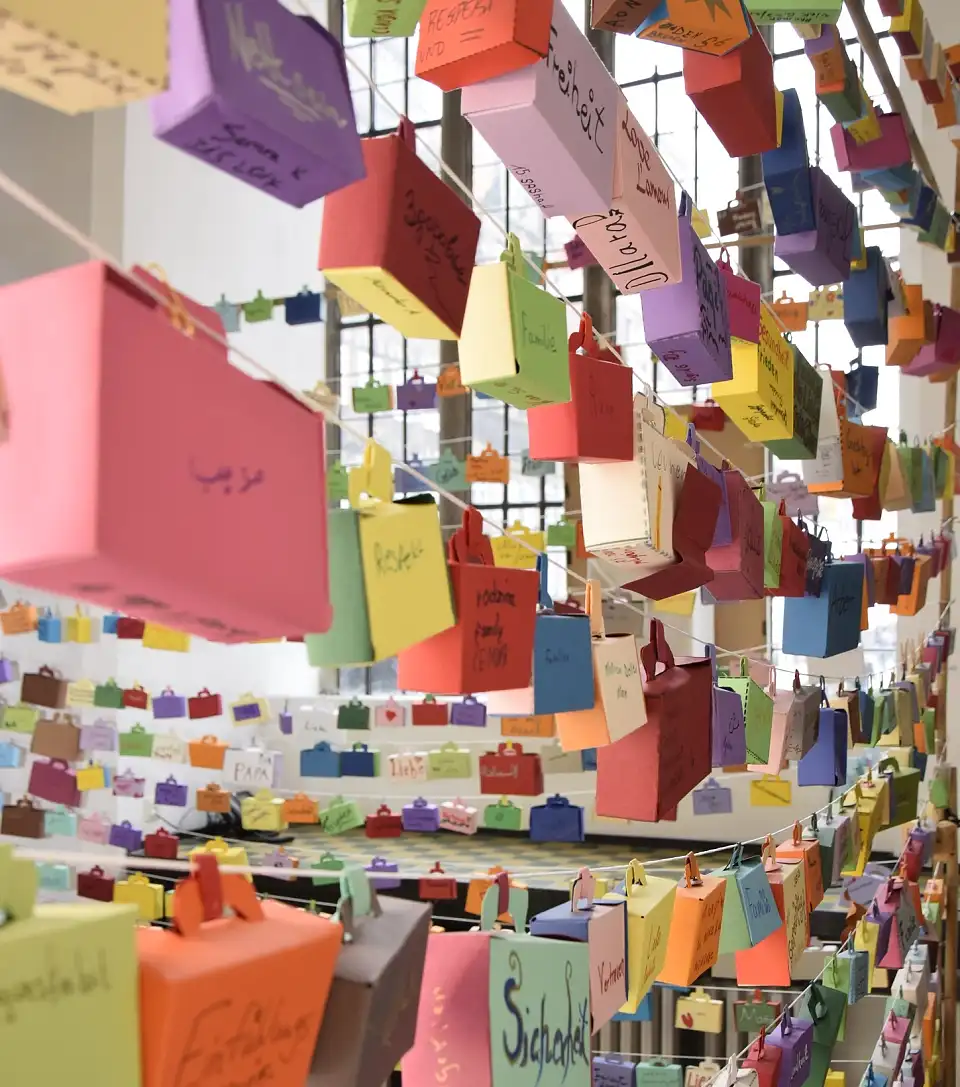 Bild WERTEköfferchen mit den wichtigsten Werten der Befragten