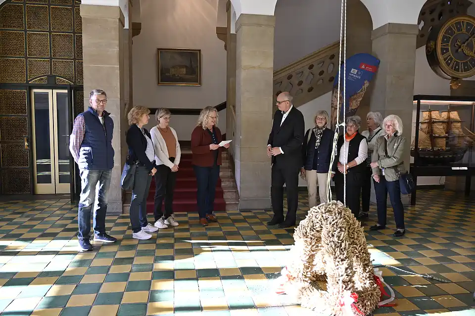 Andrea Geerken, 1. Vorsitzende der Bremer Landfrauen, bei ihrer Ansprache im Bremer Rathaus. Foto: Senatspressestelle 