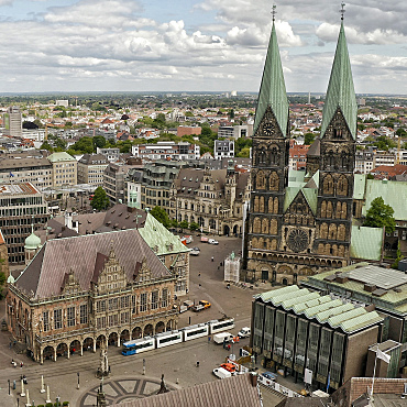 Rathaus und Roland auf dem Bremer Marktplatz
