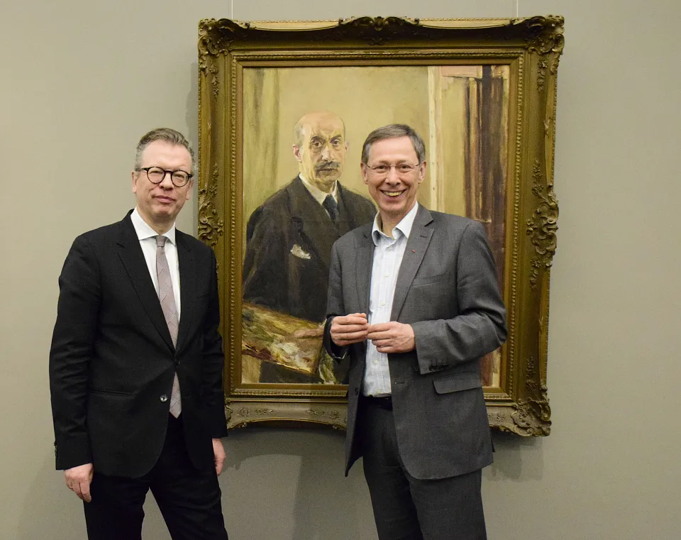 B&uuml;rgermeister Dr. Sieling und der Direktor der Kunsthalle,  Prof. Dr. Christoph Grunenberg