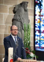 Pawel Adamowicz, der Stadtpräsident der Bremer Partnerstadt Danzig würdigte Koschnick als Brückenbauer für die Versöhnung zwischen Deutschland und Polen